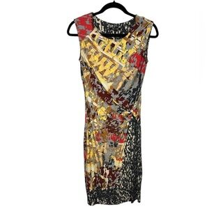 Nic+Zoe Abstract Multicolor Sleeveless Dress Size XS